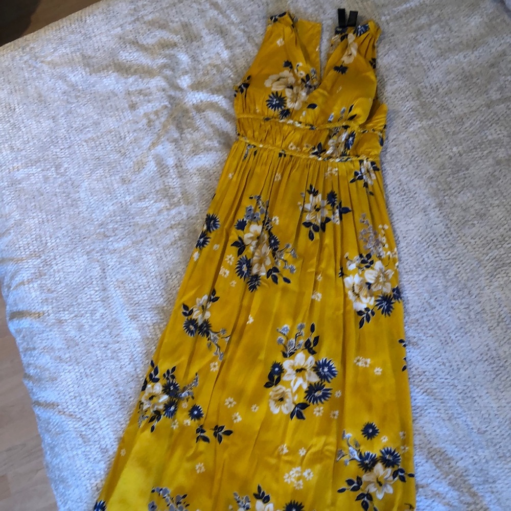 Yellow floral dress